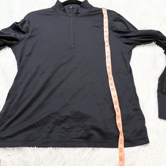 Women Tommy Bahama Pullover Quarter Zip Active Waffle Knit in Black Size Large - Picture 6 of 9